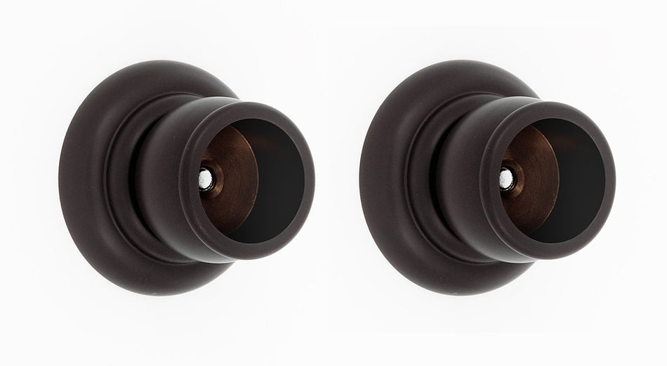 Alno A6746-BRZ: Charlie's Collection Shower Rod Mounting Brackets (pair) - Bronze
