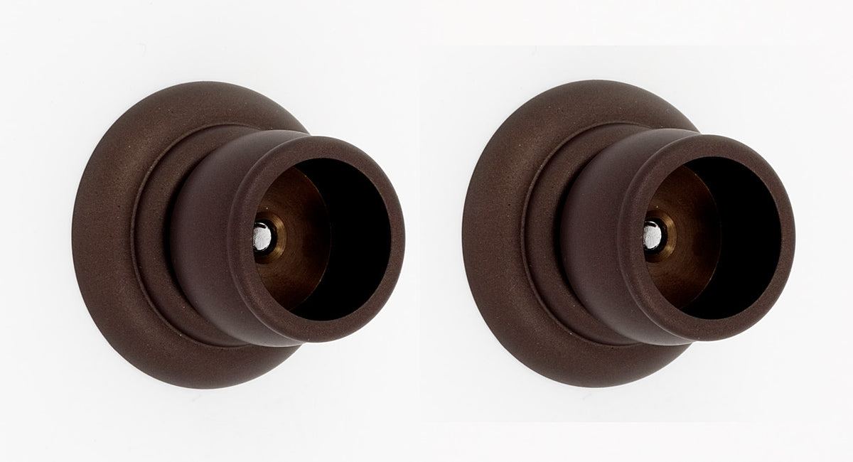 Alno A6746-CHBRZ: Charlie's Collection Shower Rod Mounting Brackets (pair) - Chocolate Bronze