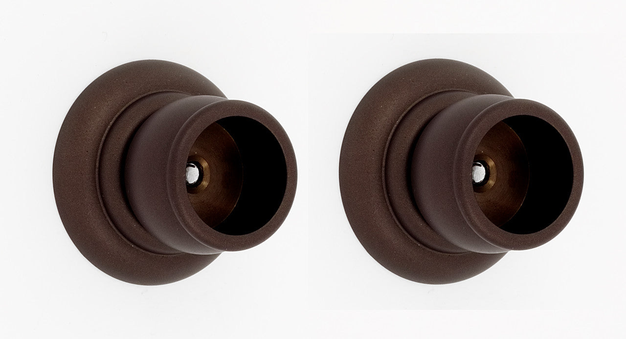 Alno A6746-CHBRZ: Charlie's Collection Shower Rod Mounting Brackets (pair) - Chocolate Bronze