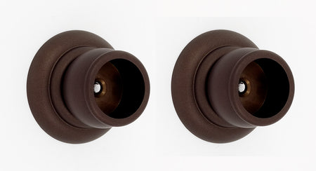 Alno A6746-CHBRZ: Charlie's Collection Shower Rod Mounting Brackets (pair) - Chocolate Bronze