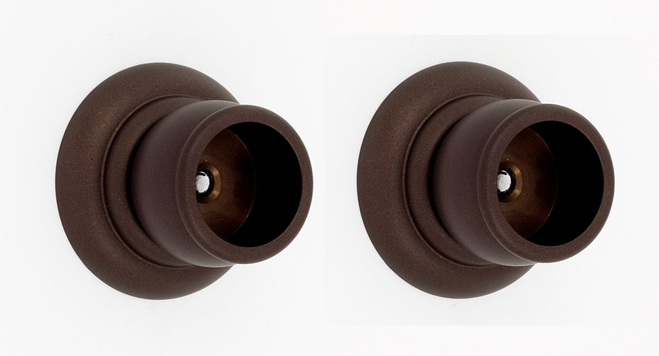 Alno A6746-CHBRZ: Charlie's Collection Shower Rod Mounting Brackets (pair) - Chocolate Bronze
