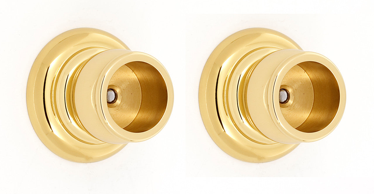Alno A6746-PB: Charlie's Collection Shower Rod Mounting Brackets (pair) - Polished Brass