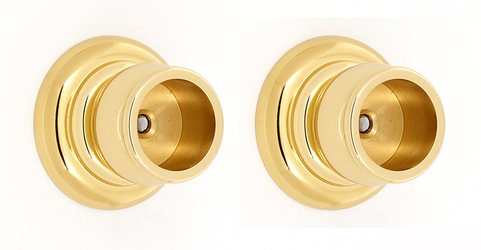Alno A6746-PB: Charlie's Collection Shower Rod Mounting Brackets (pair) - Polished Brass