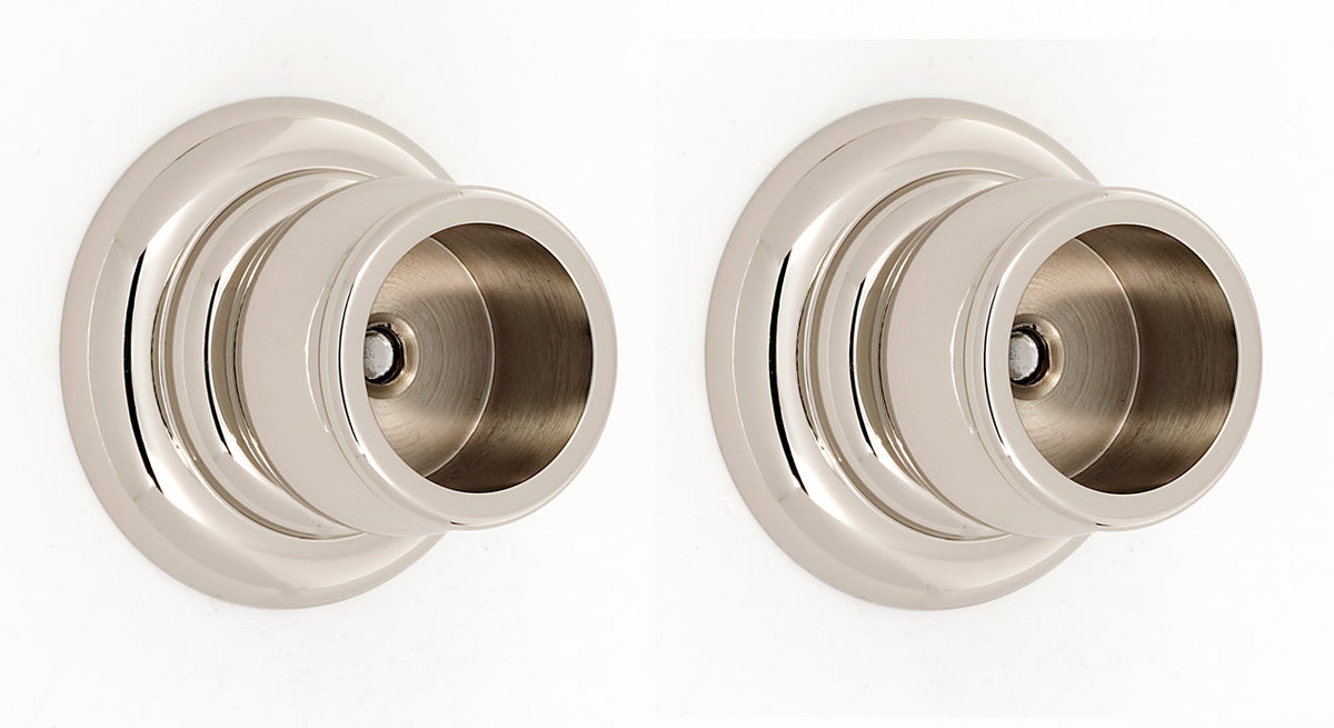 Alno A6746-PN: Charlie's Collection Shower Rod Mounting Brackets (pair) - Polished Nickel