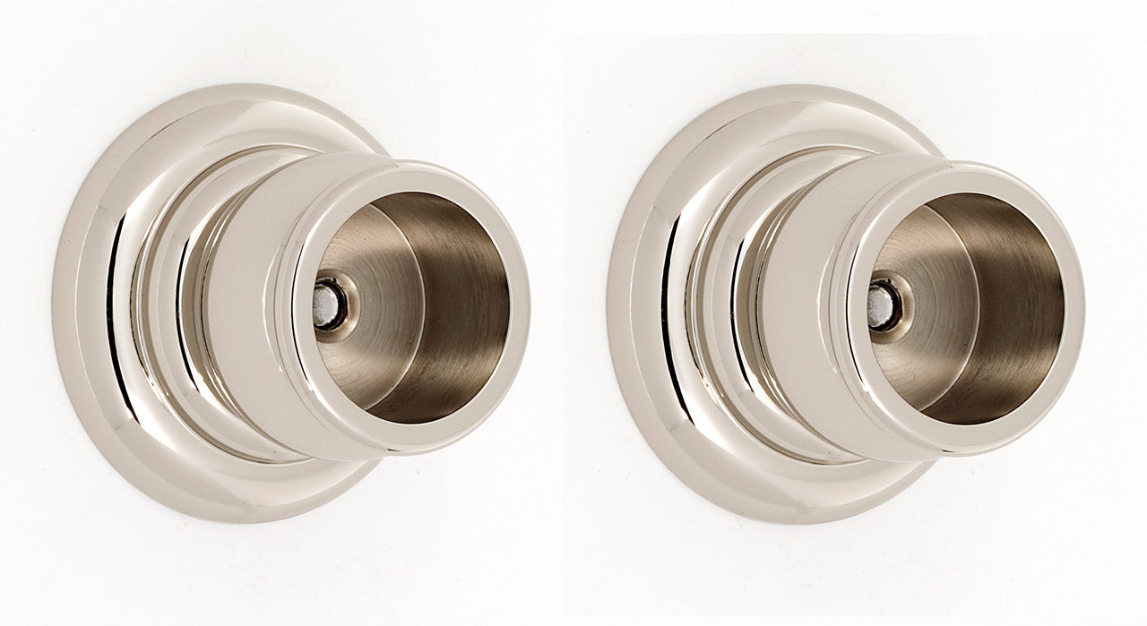 Alno A6746-PN: Charlie's Collection Shower Rod Mounting Brackets (pair) - Polished Nickel