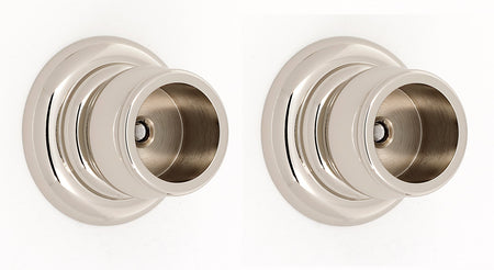 Alno A6746-PN: Charlie's Collection Shower Rod Mounting Brackets (pair) - Polished Nickel