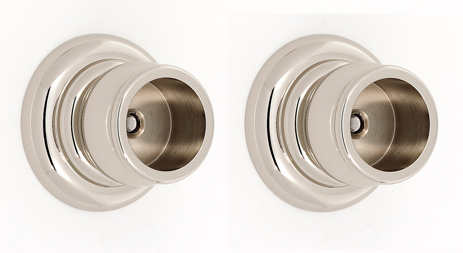 Alno A6746-PN: Charlie's Collection Shower Rod Mounting Brackets (pair) - Polished Nickel