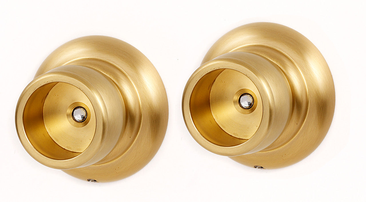 Alno A6746-SB: Charlie's Collection Shower Rod Mounting Brackets (pair) - Satin Brass