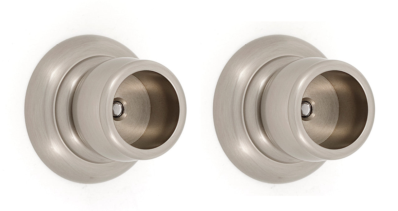 Alno A6746-SN: Charlie's Collection Shower Rod Mounting Brackets (pair) - Satin Nickel