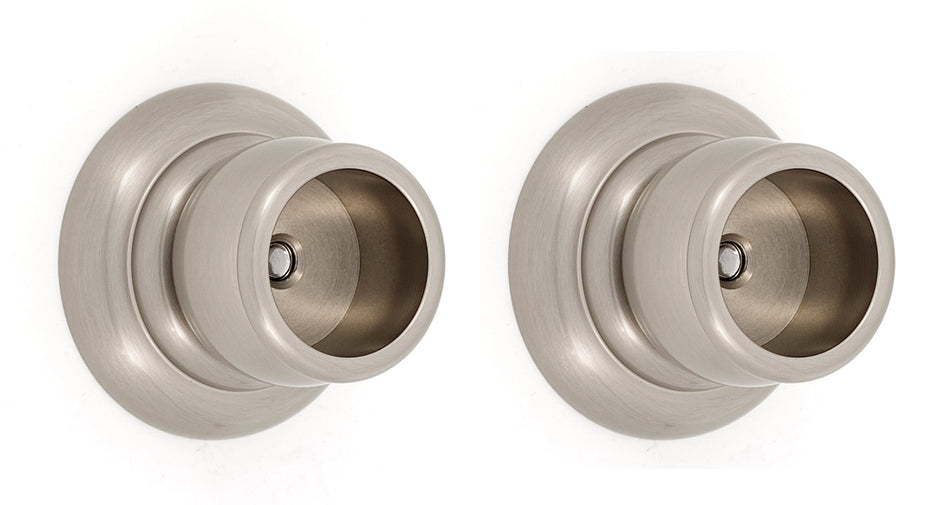 Alno A6746-SN: Charlie's Collection Shower Rod Mounting Brackets (pair) - Satin Nickel