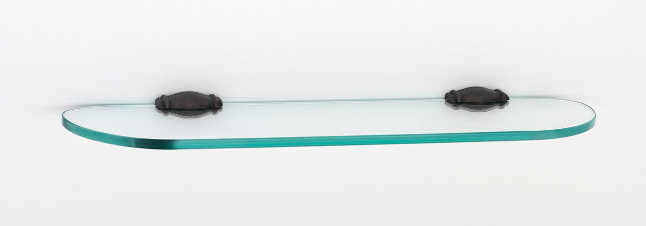 Alno A6750-18-BARC: 18" Charlie's Collection Glass Shelf w/Brackets - Barcelona