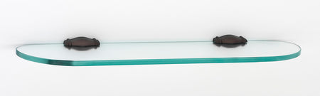 Alno A6750-18-CHBRZ: 18" Charlie's Collection Glass Shelf w/Brackets - Chocolate Bronze