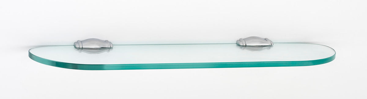 Alno A6750-18-PC: 18" Charlie's Collection Glass Shelf w/Brackets - Polished Chrome