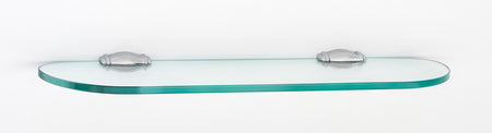 Alno A6750-18-PC: 18" Charlie's Collection Glass Shelf w/Brackets - Polished Chrome