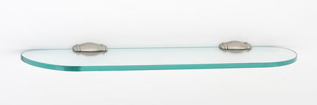 Alno A6750-18-PN: 18" Charlie's Collection Glass Shelf w/Brackets - Polished Nickel