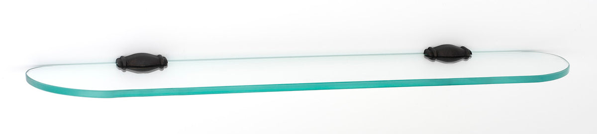 Alno A6750-24-BARC: 24" Charlie's Collection Glass Shelf w/Brackets - Barcelona