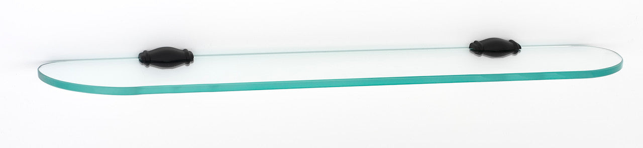 Alno A6750-24-BRZ: 24" Charlie's Collection Glass Shelf w/Brackets - Bronze