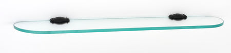 Alno A6750-24-BRZ: 24" Charlie's Collection Glass Shelf w/Brackets - Bronze