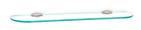 Alno A6750-24-PN: 24" Charlie's Collection Glass Shelf w/Brackets - Polished Nickel
