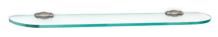Alno A6750-24-SN: 24" Charlie's Collection Glass Shelf w/Brackets - Satin Nickel