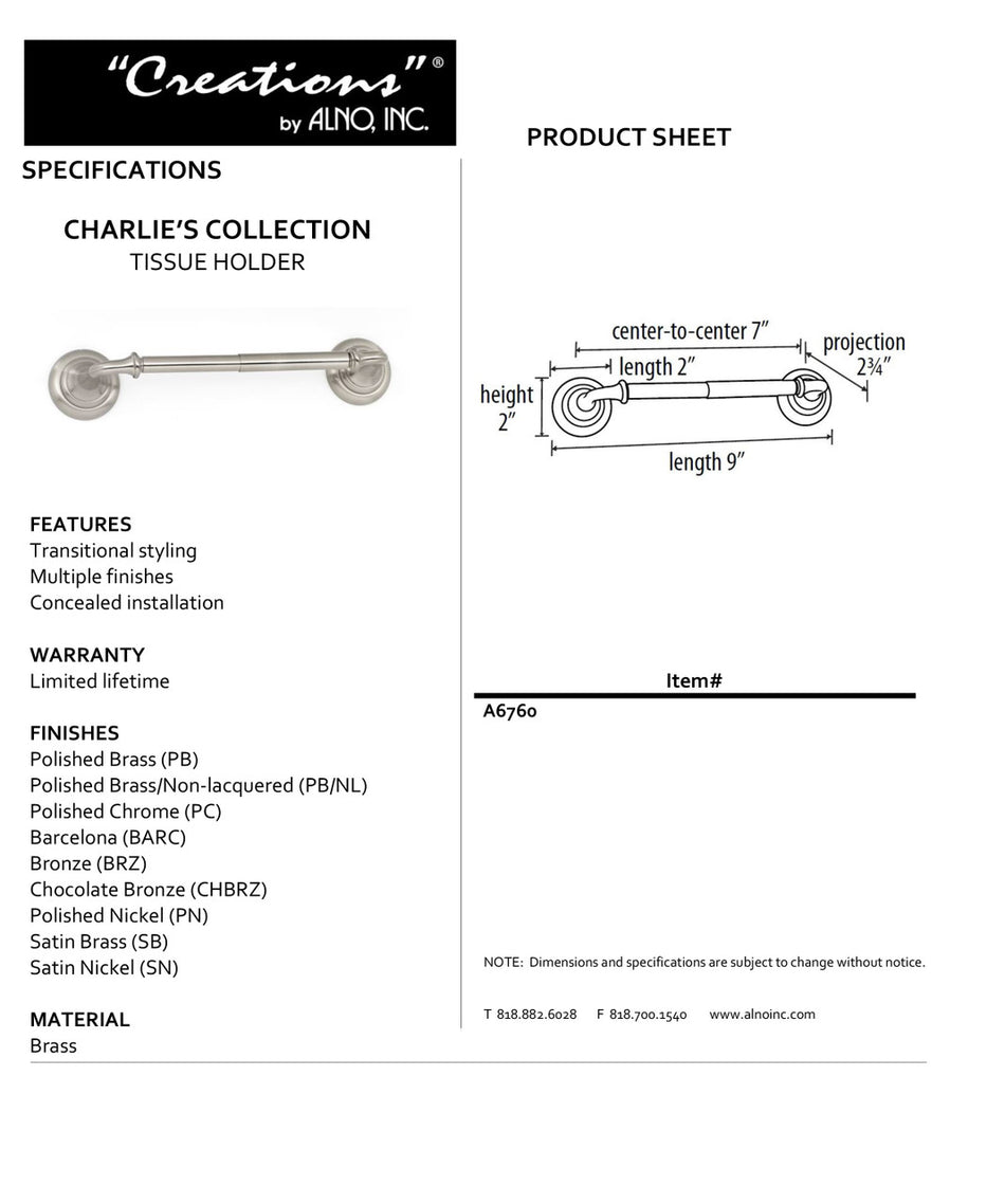 Specificaton Sheet