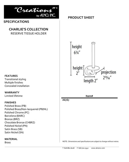 Specificaton Sheet