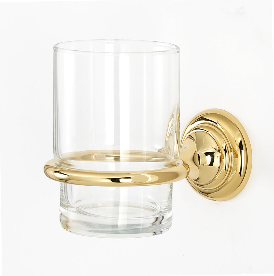 Alno A6770-PB: Charlie's Collection Tumbler Holder w/Tumbler - Polished Brass