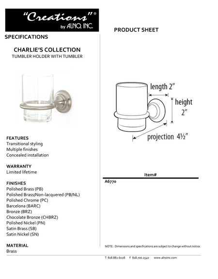 Specificaton Sheet