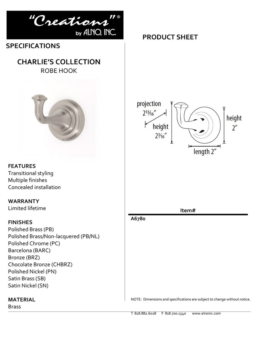 Specificaton Sheet