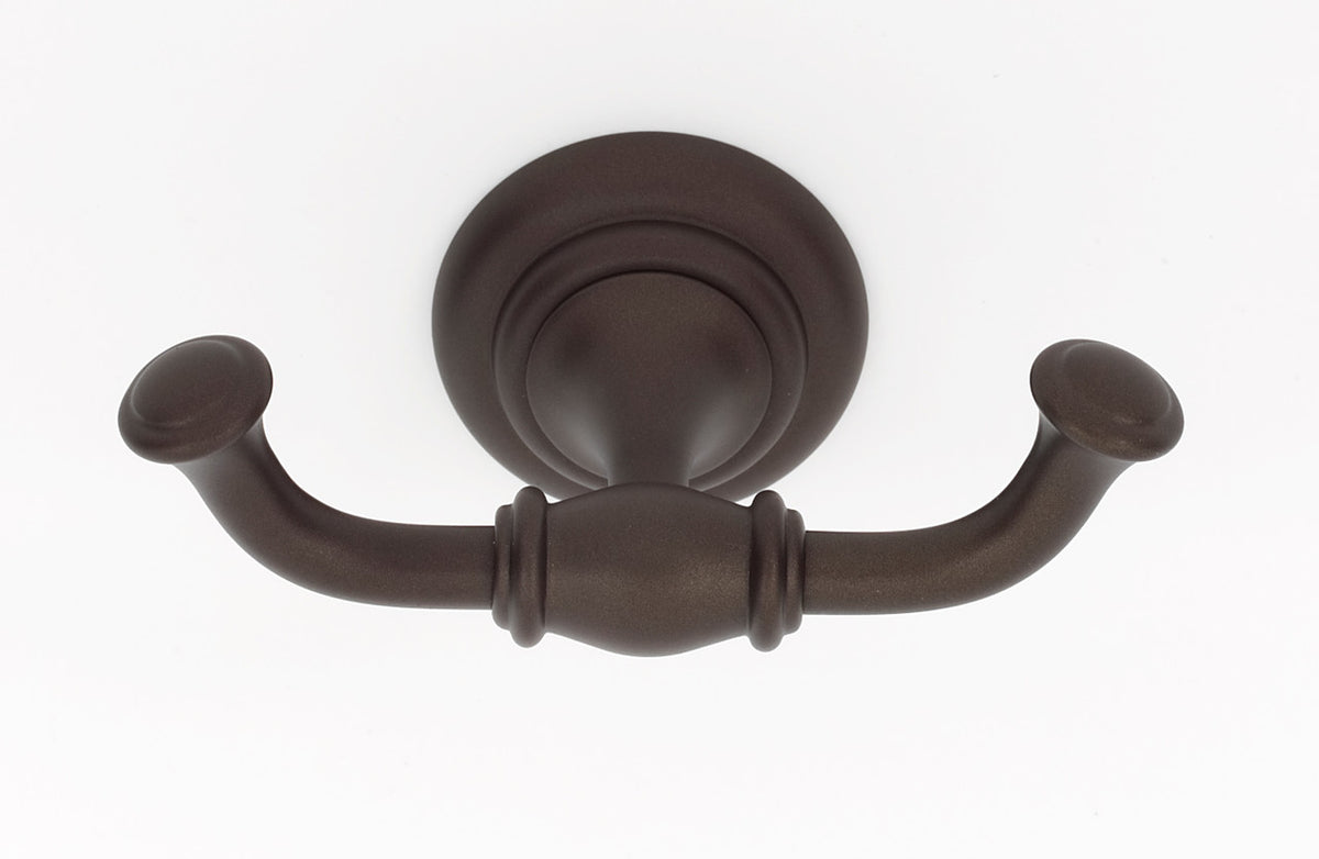 Alno A6784-CHBRZ: Charlie's Collection Double Robe Hook - Chocolate Bronze