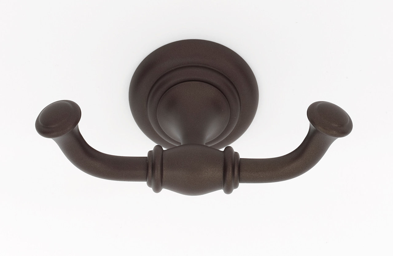 Alno A6784-CHBRZ: Charlie's Collection Double Robe Hook - Chocolate Bronze