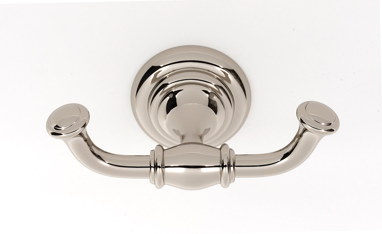Alno A6784-PN: Charlie's Collection Double Robe Hook - Polished Nickel