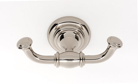 Alno A6784-PN: Charlie's Collection Double Robe Hook - Polished Nickel
