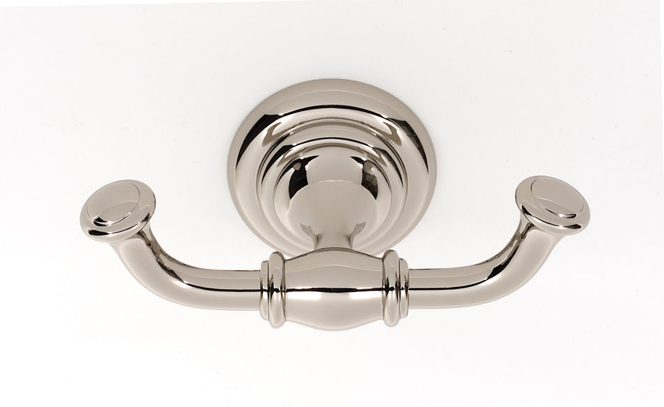 Alno A6784-PN: Charlie's Collection Double Robe Hook - Polished Nickel