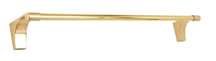 Alno A6820-18-PB/NL: 18" cc Luna Towel Bar - Unlacquered Brass