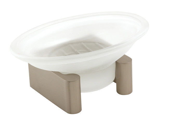 Alno A6835-SN: Luna Countertop Soap Holder w/Dish - Satin Nickel