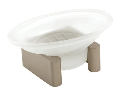 Alno A6835-SN: Luna Countertop Soap Holder w/Dish - Satin Nickel