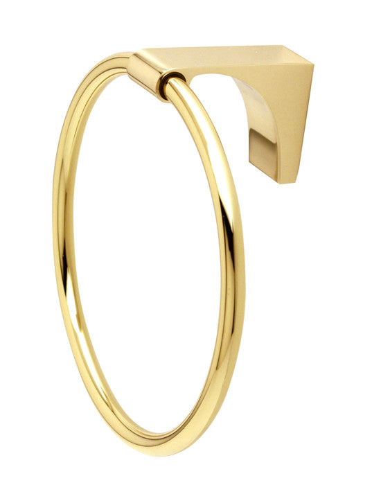 Alno A6840-PB: 6" Luna Towel Ring - Polished Brass