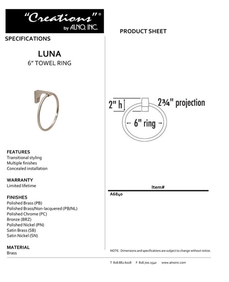 Specificaton Sheet