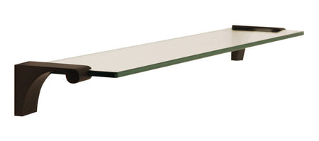 Alno A6850-18-BRZ: 18" Luna Glass Shelf w/Brackets - Bronze