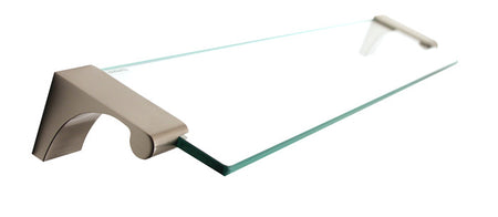 Alno A6850-18-SN: 18" Luna Glass Shelf w/Brackets - Satin Nickel