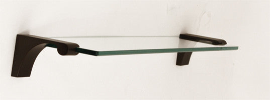 Alno A6850-24-BRZ: 24" Luna Glass Shelf w/Brackets - Bronze