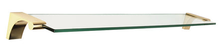 Alno A6850-24-PB: 24" Luna Glass Shelf w/Brackets - Polished Brass