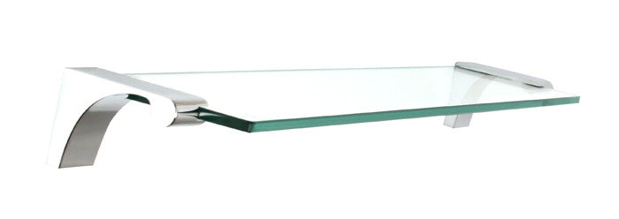 Alno A6850-24-PC: 24" Luna Glass Shelf w/Brackets - Polished Chrome