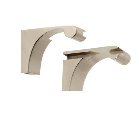 Alno A6850-PN: Luna Shelf Mounting Brackets (pair) - Polished Nickel
