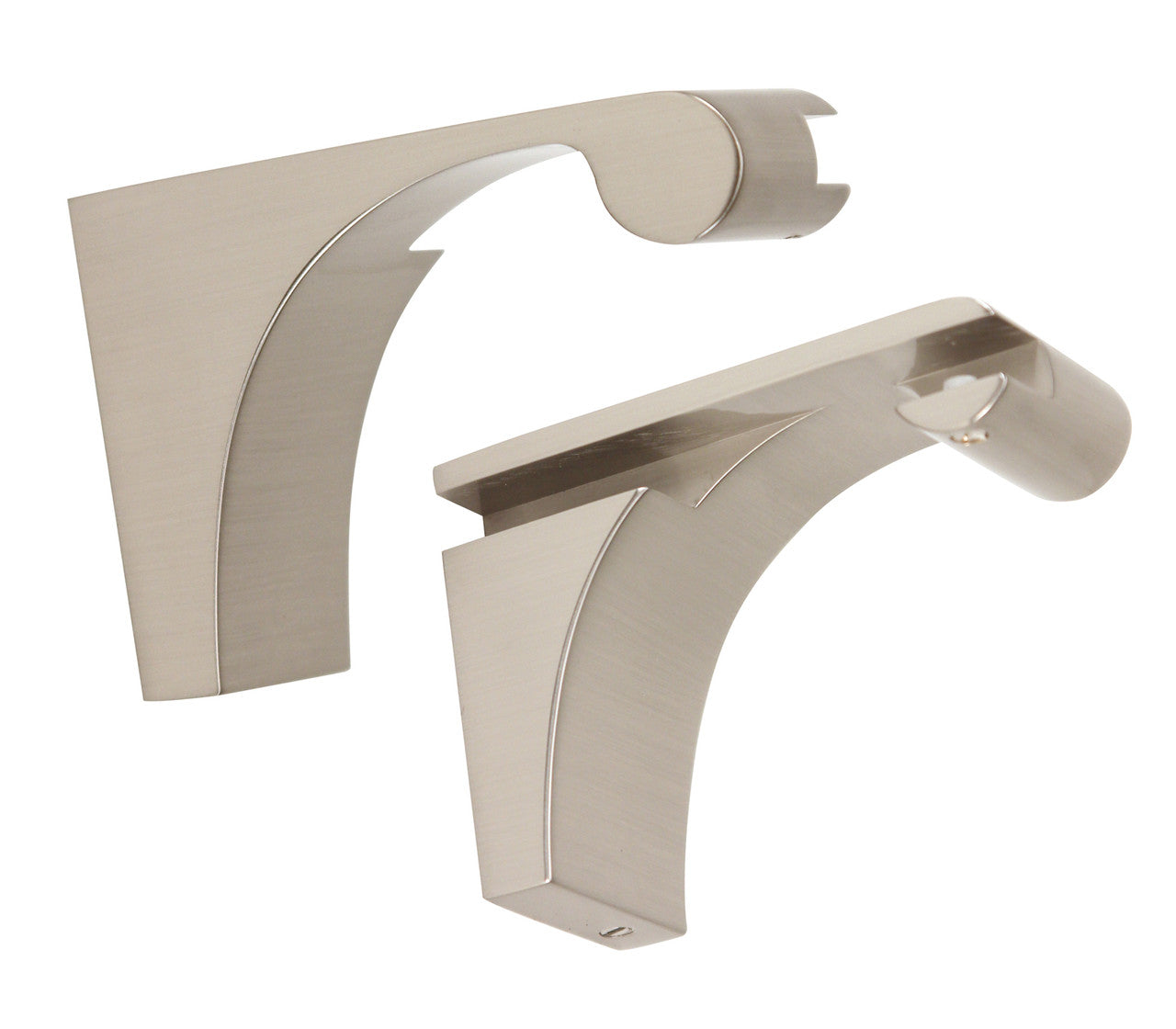Alno A6850-SN: Luna Shelf Mounting Brackets (pair) - Satin Nickel