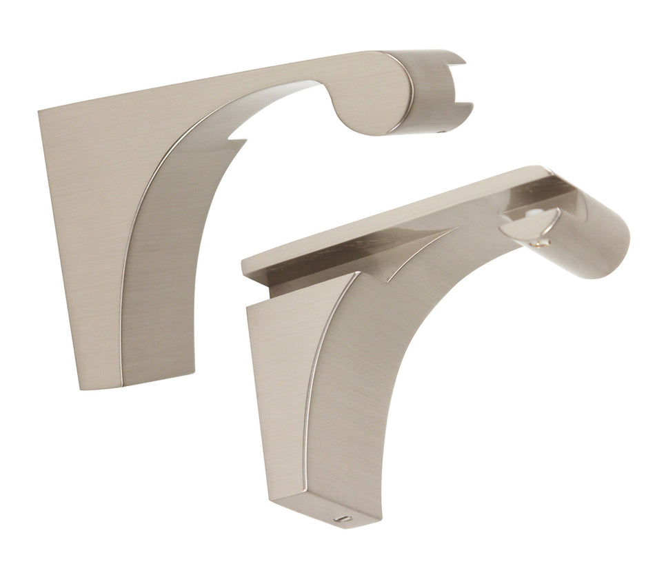 Alno A6850-SN: Luna Shelf Mounting Brackets (pair) - Satin Nickel