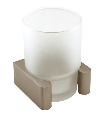 Alno A6875-SN: Luna Countertop Tumbler Holder w/Tumbler - Satin Nickel
