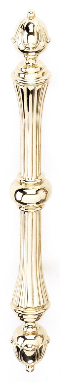 Alno A6904-PB/NL: 4-1/2" cc Ornate Cabinet Pull - Unlacquered Brass
