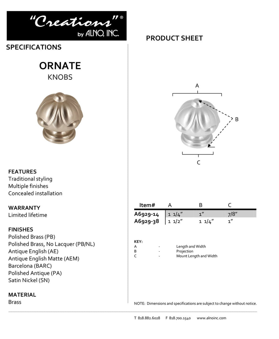 Specificaton Sheet